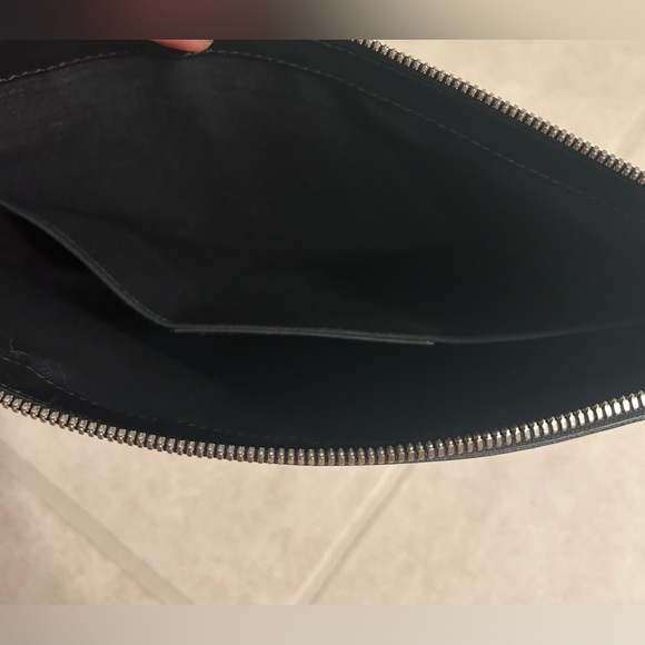 Balenciaga Canvas Striped Navy Clip Unisex Pouch - Picture 7 of 9